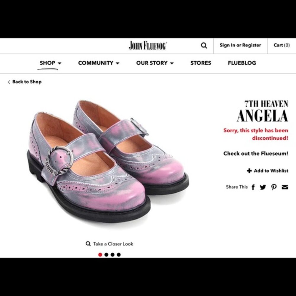 John Fluevog 7th Heaven Angela Mary-Jane Shoes size 7